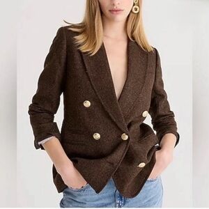 J. Crew Brown Blazer with Gold Buttons